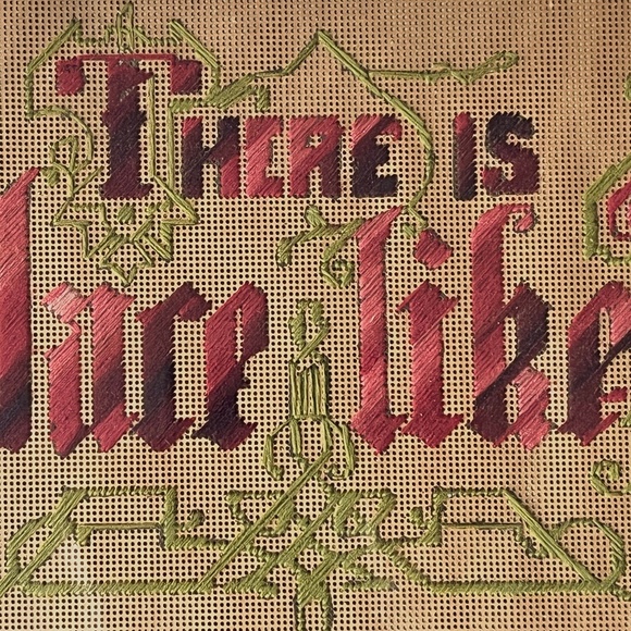 VTG No Place Like Home Embroidered Victorian Frame Needlepoint Oz Inspiration - Picture 5 of 16